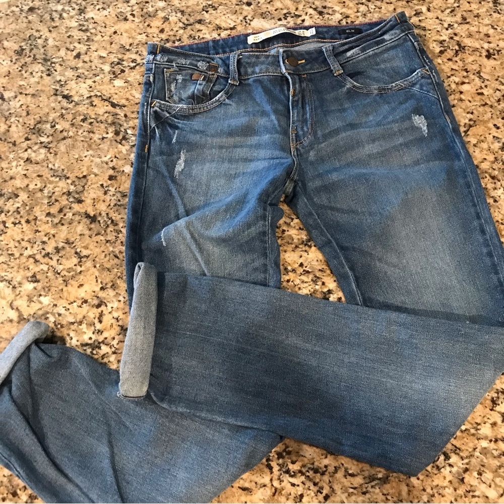 Zara Blue Straight Leg Jeans
